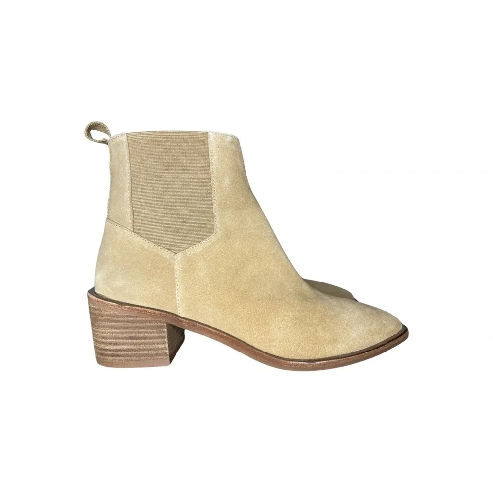 Chinese Laundry Filip Bootie Beige 2” Block Heel Boots